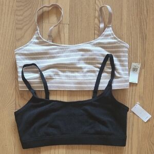2 Old Navy Ribbed Bralettes Large NWT
